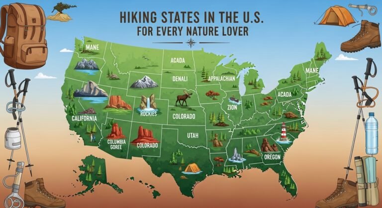 Hiking States in the U.S